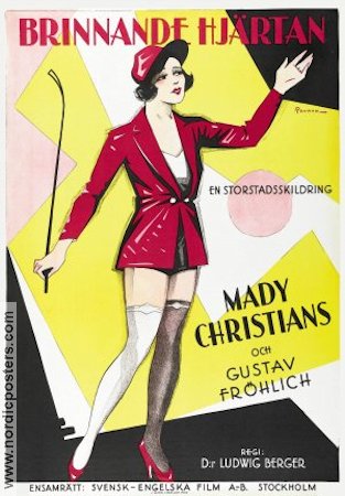 Das brennende Herz 1929 movie poster Mady Christians
