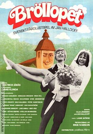 Bröllopet 1973 poster Beatrice Järås Hans Klinga Janne Halldoff Jan Halldoff
