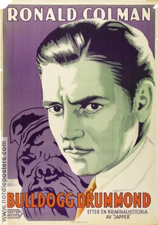 Bulldog Drummond 1929 poster Ronald Colman Hundar