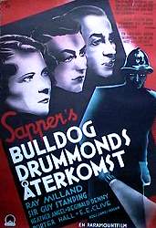 Bulldog Drummond Escapes 1937 movie poster Ray Milland