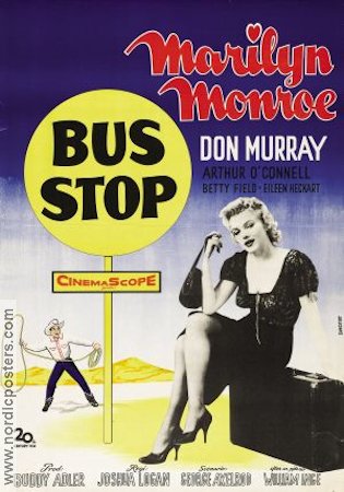 Bus Stop 1956 movie poster Marilyn Monroe Don Murray