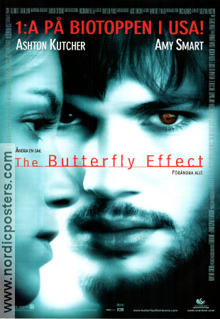 The Butterfly Effect 2004 movie poster Ashton Kutcher Amy Smart Melora Walters Eric Bress