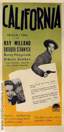 California 1947 movie poster Ray Milland Barbara Stanwyck
