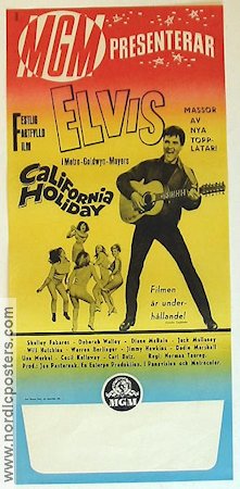 California Holiday 1966 poster Elvis Presley Shelley Fabares Diane McBain Norman Taurog Rock och pop