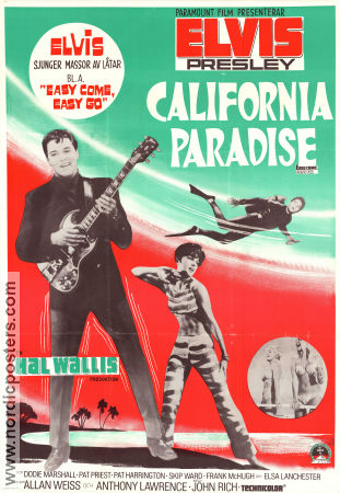 California Paradise 1967 poster Elvis Presley Dodie Marshall Pat Priest Hal Wallis John Rich Dykning Instrument