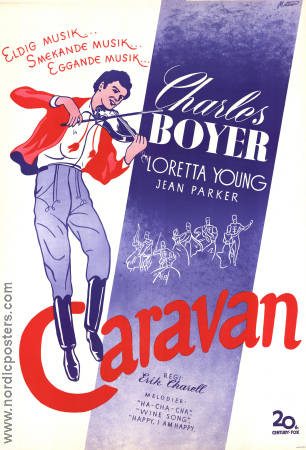 Caravan 1934 poster Charles Boyer Loretta Young Jean Parker Erik Charell Musikaler