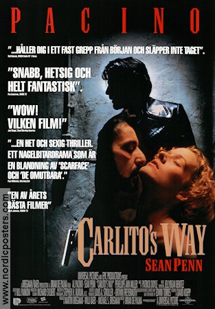 Carlito´s Way 1993 movie poster Al Pacino Sean Penn Penelope Ann Miller Brian De Palma Mafia
