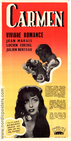 Carmen 1944 movie poster Viviane Romance Jean Marais Lucien Coedel Christian-Jaque