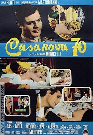 Casanova 70 1965 poster Mario Monicelli Virna Lisi Marcello Mastroianni