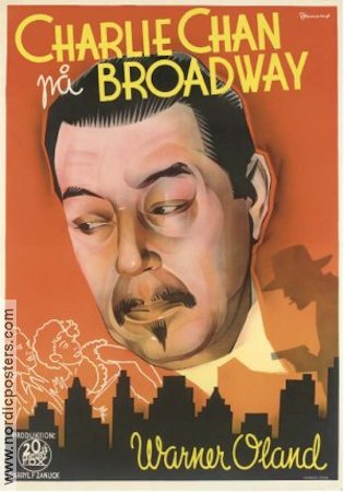 Charlie Chan on Broadway 1937 movie poster Warner Oland Charlie Chan