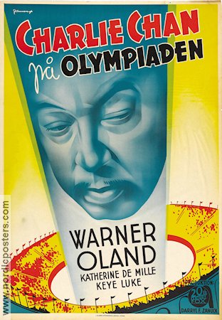 Charlie Chan at the Olympics 1937 movie poster Warner Oland Charlie Chan H Bruce Humberstone Olympic