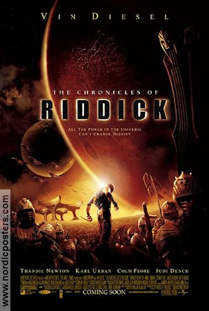 The Chronicles of Riddick 2004 movie poster Vin Diesel Judi Dench David Twohy