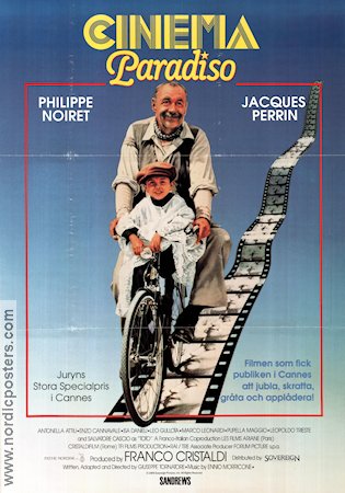 Cinema Paradiso 1988 movie poster Philippe Noiret Giuseppe Tornatore Bikes