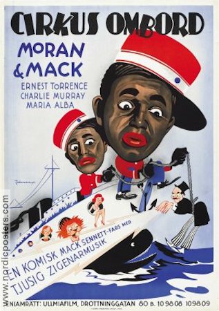 Cirkus ombord 1932 poster Moran and Mack Mack Sennett Skepp och båtar