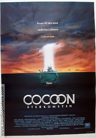 Cocoon: the Return 1988 movie poster Don Ameche Courteney Cox Wilford Brimley Daniel Petrie Ships and navy