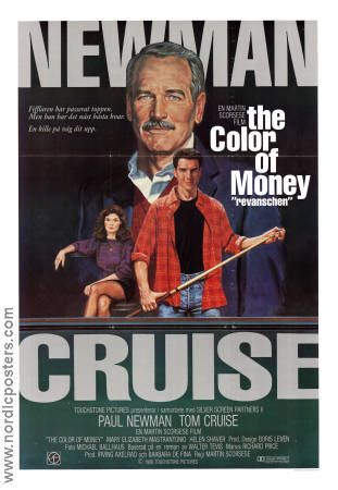 The Color of Money 1986 poster Paul Newman Tom Cruise Martin Scorsese Sport Gambling
