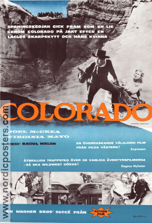 Colorado Territory 1962 movie poster Joel McCrea Virginia Mayo Raoul Walsh Mountains