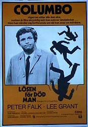 Columbo Lösen för död man 1972 movie poster Peter Falk From TV