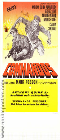 Commandos 1966 poster Anthony Quinn Alain Delon George Segal Claudia Cardinale Mark Robson