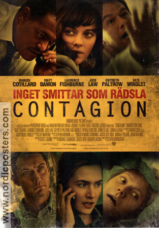 Contagion 2011 poster Matt Damon Kate Winslet Jude Law Steven Soderbergh