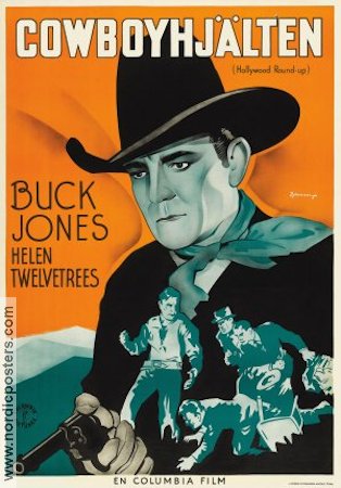 Hollywood Round-up 1937 movie poster Buck Jones