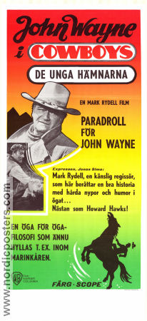 The Cowboys 1972 movie poster John Wayne Roscoe Lee Browne Bruce Dern Mark Rydell