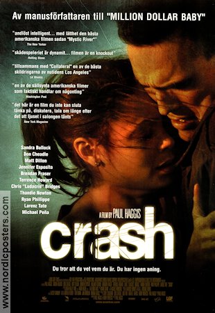 Crash 2004 movie poster Sandra Bullock Don Cheadle Thandiwe Newton Paul Haggis