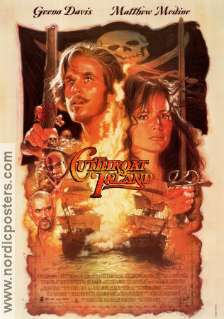 Cutthroat Island 1995 movie poster Geena Davis Matthew Modine Renny Harlin Adventure and matine