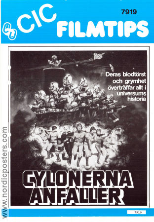 Mission Galactica: The Cylon Attack 1978 movie poster Lorne Greene Richard Hatch Dirk Benedict Spaceships