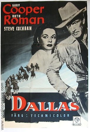 Dallas 1950 movie poster Gary Cooper Ruth Roman