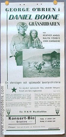 Daniel Boone gränsriddaren 1937 poster George O´Brien