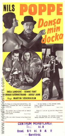 Dansa min docka 1953 movie poster Nils Poppe Kenne Fant Inga Landgré Gunnar Björnstrand Martin Söderhjelm
