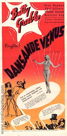 Dansande Venus 1945 poster Betty Grable Dick Haymes Phil Silvers George Seaton Musikaler