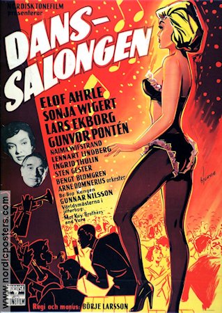 Danssalongen 1955 movie poster Elof Ahrle Sonja Wigert