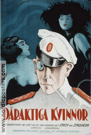 Foolish Wives 1922 movie poster Rudolph Christians Erich von Stroheim Smoking