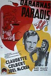 The Palm Beach Story 1943 movie poster Claudette Colbert Joel McCrea