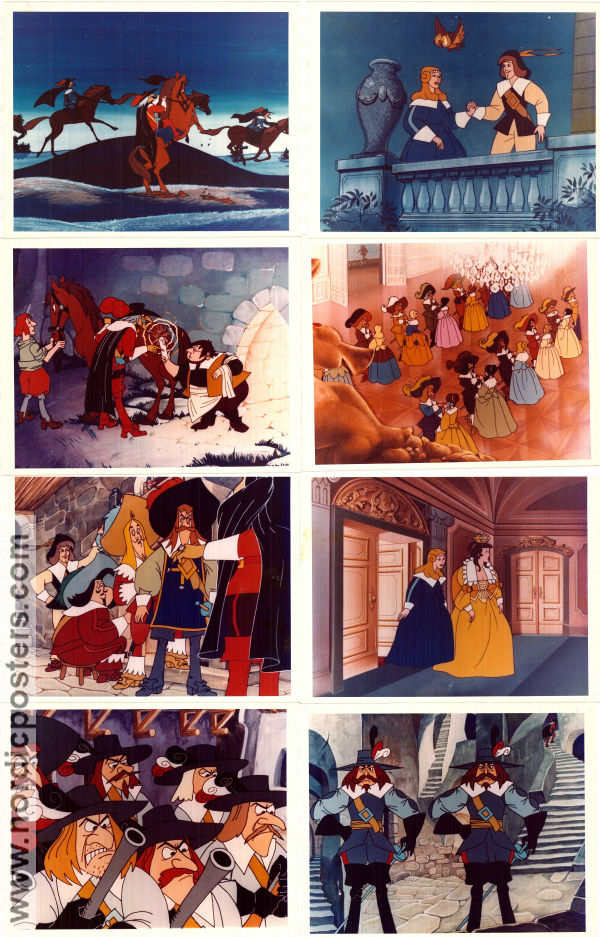 Les trois mousquetaires 1974 lobby card set Francis Perrin John Halas Writer: Alexander Dumas Animation