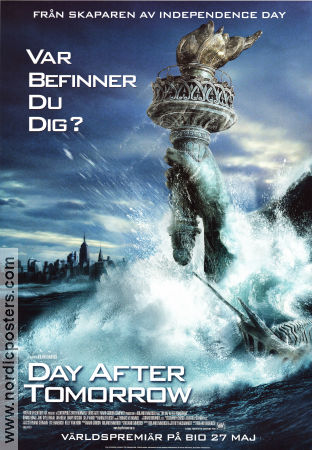 The Day After Tomorrow 2004 movie poster Dennis Quaid Jake Gyllenhaal Emmy Rossum Roland Emmerich