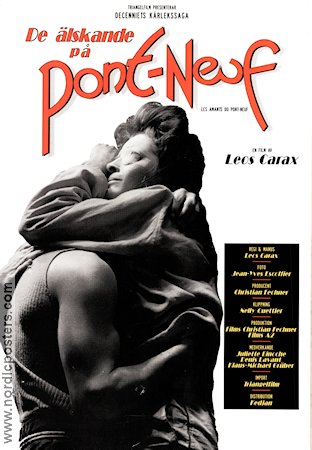 Les amans du Pont-Neuf 1991 movie poster Leos Carax