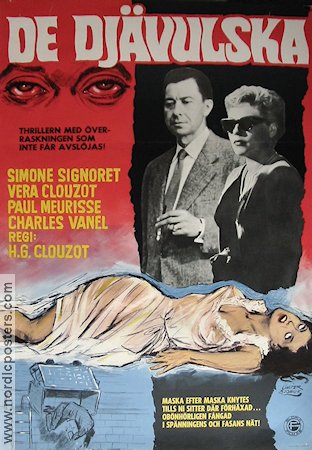 Les Diaboliques 1955 movie poster Simone Signoret Henri-Georges Clouzot