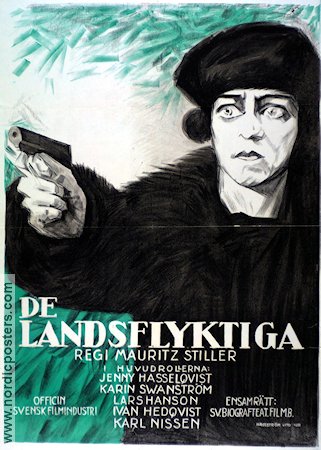 The Emigrants 1921 movie poster Jenny Hasselqvist Lars Hanson Mauritz Stiller Guns weapons