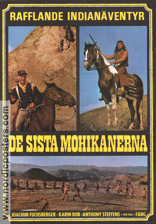 Der letzte Mohikaner 1965 movie poster Anthony Steffen Harald Reinl Mountains