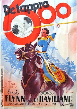 The Charge of the Light Brigade 1937 movie poster Errol Flynn Olivia de Havilland Michael Curtiz Eric Rohman art