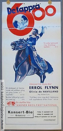 The Charge of the Light Brigade 1937 movie poster Errol Flynn Olivia de Havilland Michael Curtiz