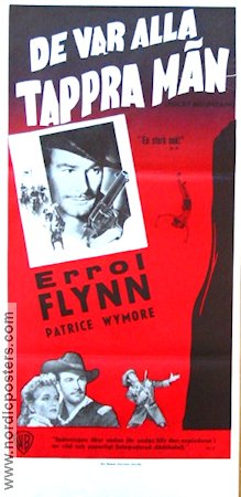 De var alla tappra män 1954 poster Errol Flynn Patrice Wymore Berg