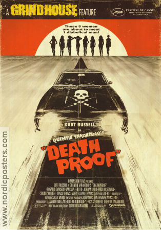 Death Proof 2007 poster Kurt Russell Zoe Bell Rosario Dawson Quentin Tarantino Hitta mer: Grindhouse Bilar och racing