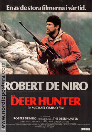 The Deer Hunter 1978 poster Robert De Niro Christopher Walken John Cazale John Savage Meryl Streep George Dzundza Michael Cimino Vapen Berg