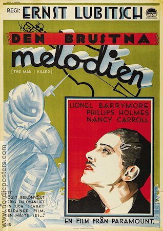 The Man I Killed 1932 movie poster Lionel Barrymore Ernst Lubitsch