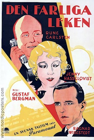 Den farliga leken 1931 movie poster Jenny Hasselqvist Rune Carlsten