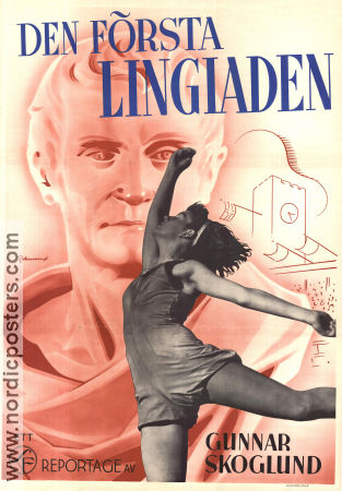 Den första Lingiaden 1940 poster Gunnar Skoglund Hitta mer: Stockholm Sport Eric Rohman art Dokumentärer